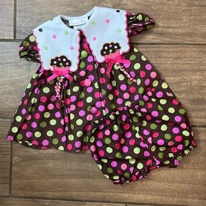 NWOT BONNIE BABY BIRTHDAY DRESS : SIZE 3-6 MONTHS